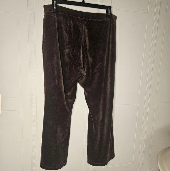 Charter Club Woman Plus Brown Velvet Wide Leg Athleisure Pull On Pants 0X EUC - Picture 2 of 10